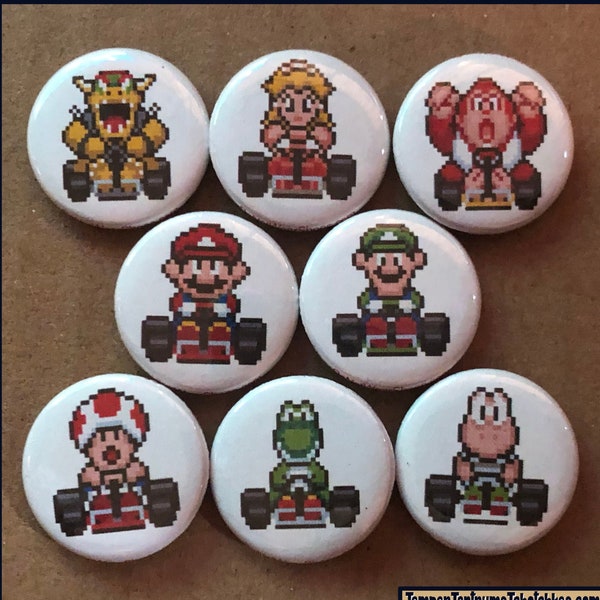 Mario Kart Set -1" Buttons-