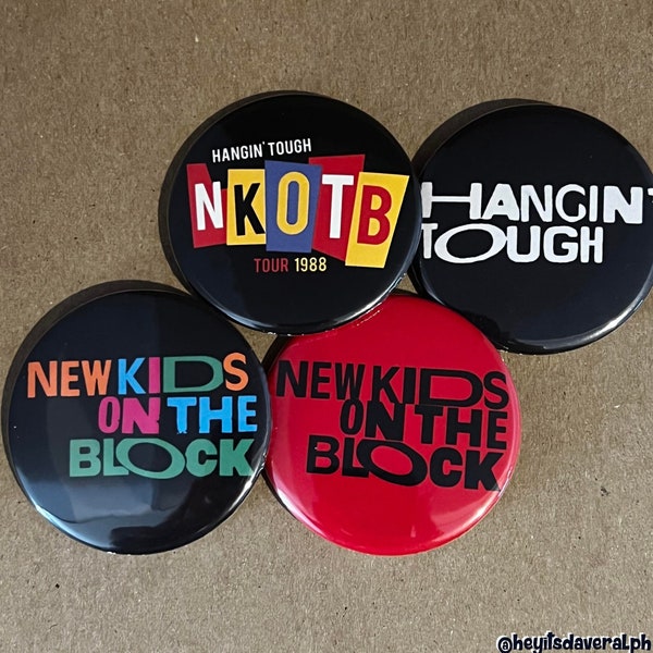 New Kids on the Block Colors Set -1", 1.5" or 2.25" Buttons/Bottle Openers-