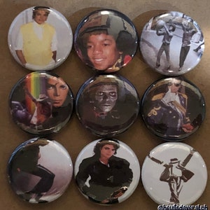 9 Brand New 1" "Michael Jackson" Button Set