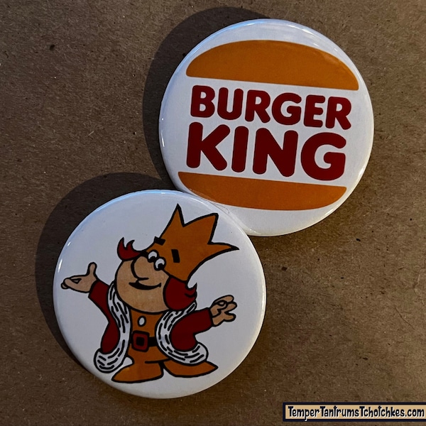 Burger King Set -1", 1,5" ou 2,25" Boutons/Ouvre-bouteilles-