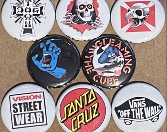 Skate or Die Set -1", 1.5" or 2.25" Buttons/Bottle Openers-