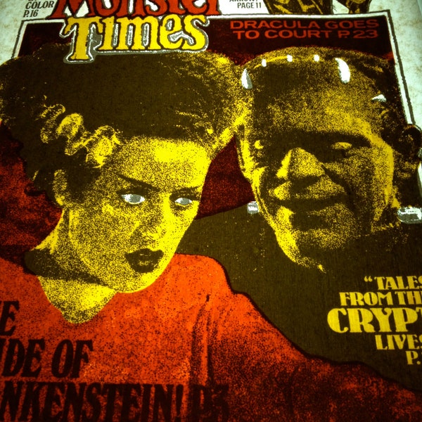 Classic 1974 "Bride of Frankenstein" Transfer on a T-Shirt of your choice