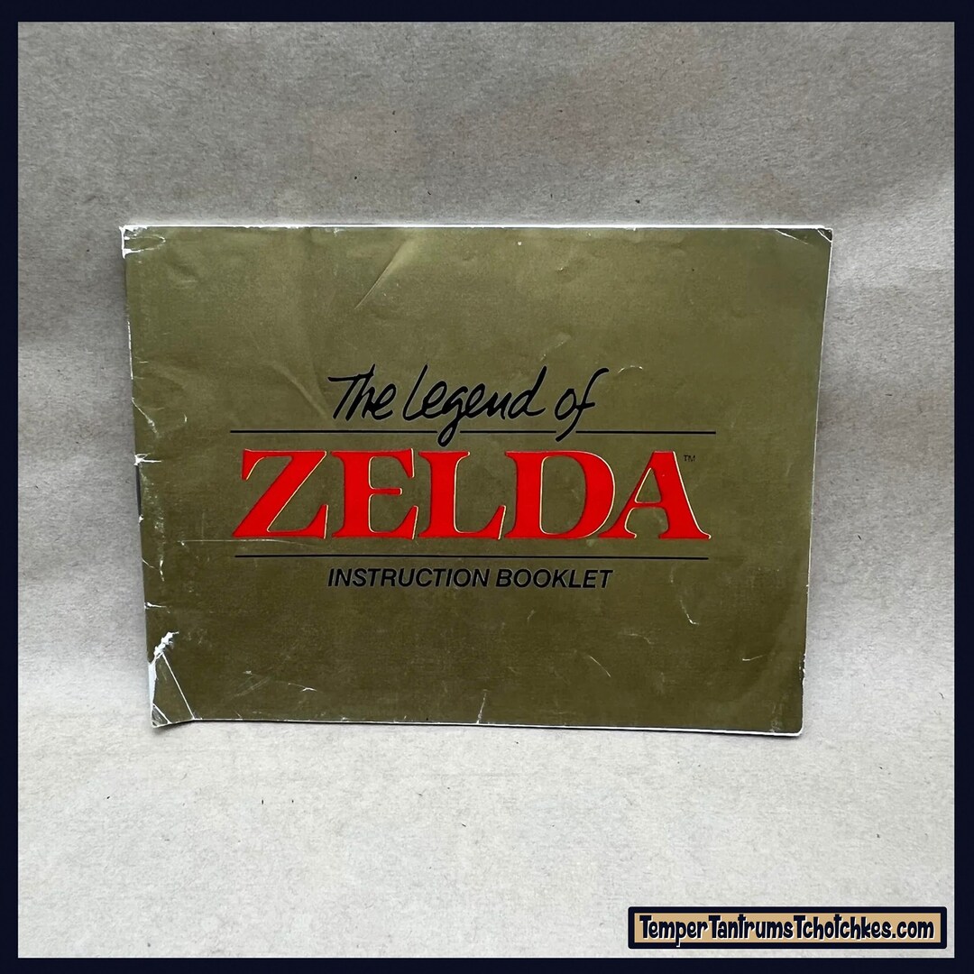 Legend of Zelda Manual for the Nintendo Entertainment System NES Etsy