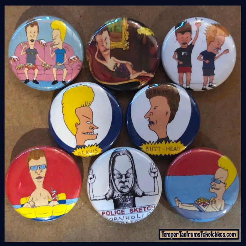 Beavis and Butthead Set 1 Buttons image 1