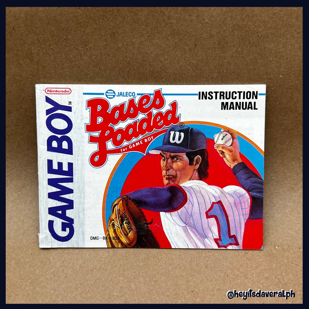 Bases Loaded Manual for Nintendo Gameboy Etsy