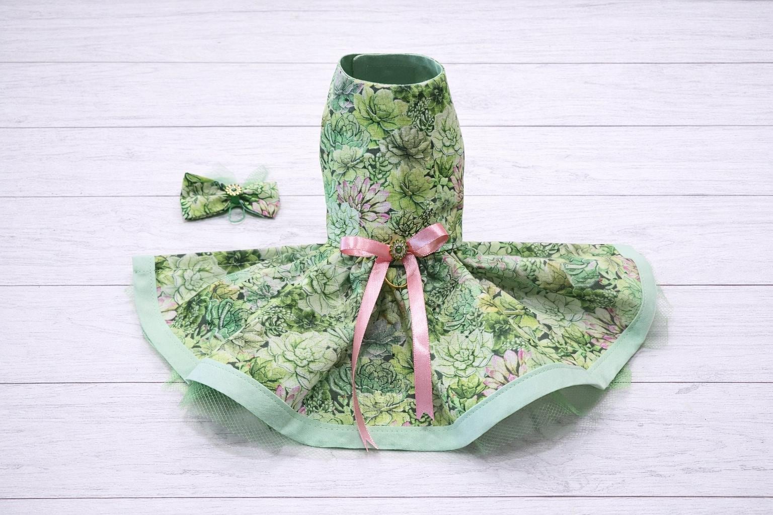 green dog dress Mint Green Daisy Dog Dress with Matching Leash – Gate Nine Boutique