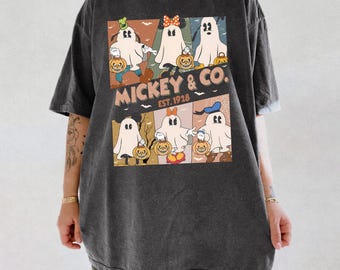 Retro Mickey & CO Est. 1928 Halloween Shirt, Disney Halloween Shirt, Mickey Ghost Shirt, Mickey's Not So Scary Halloween Party Shirt
