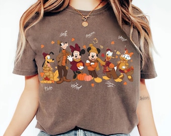 Disney Thanksgiving Shirt, Mickey And Friends Fall Sweatshirt, Autumn Coffee Lover Tee, Disney Family Fall Trip Shirt, Magic Kingdom Tee
