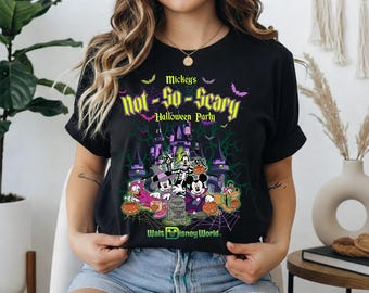 Vintage Mickey's Not So Scary 2026 Shirt, WDW Halloween Family Costume Outfit, Disney Halloween Tee, Mickey & friends Skeleton Pumpkin Shirt