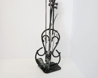 Violin Metal Sculpture — Original Recycled Steel Music Art by Gianny