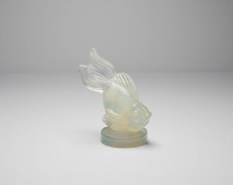 SABINO PARIS France Bird Sparrow Crystal Opalescent Antique Art