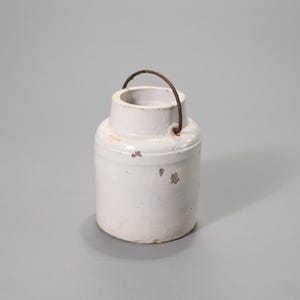 Antique Stoneware Canning Crock, Primitive Farmhouse Kitchen Decor