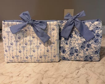 Handmade Quilted Bible Sleeve With Bow