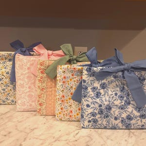 Handmade Quilted Bible Sleeve With Bow