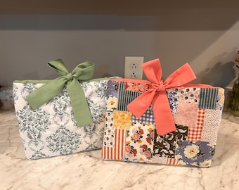 Handmade Quilted Bible Sleeve With Bow
