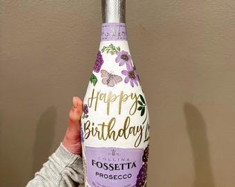 Kundenspezifische angefertigte Geburtstags-Champagnerflaschen