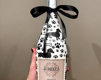 Personalisierte Dackel-Liebhaber-Champagnerflasche