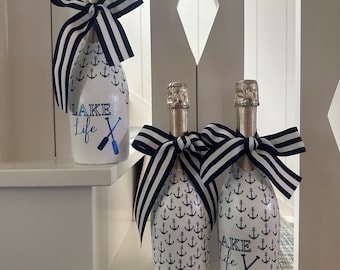 Lake Life Custom Crafted Champagner Flasche