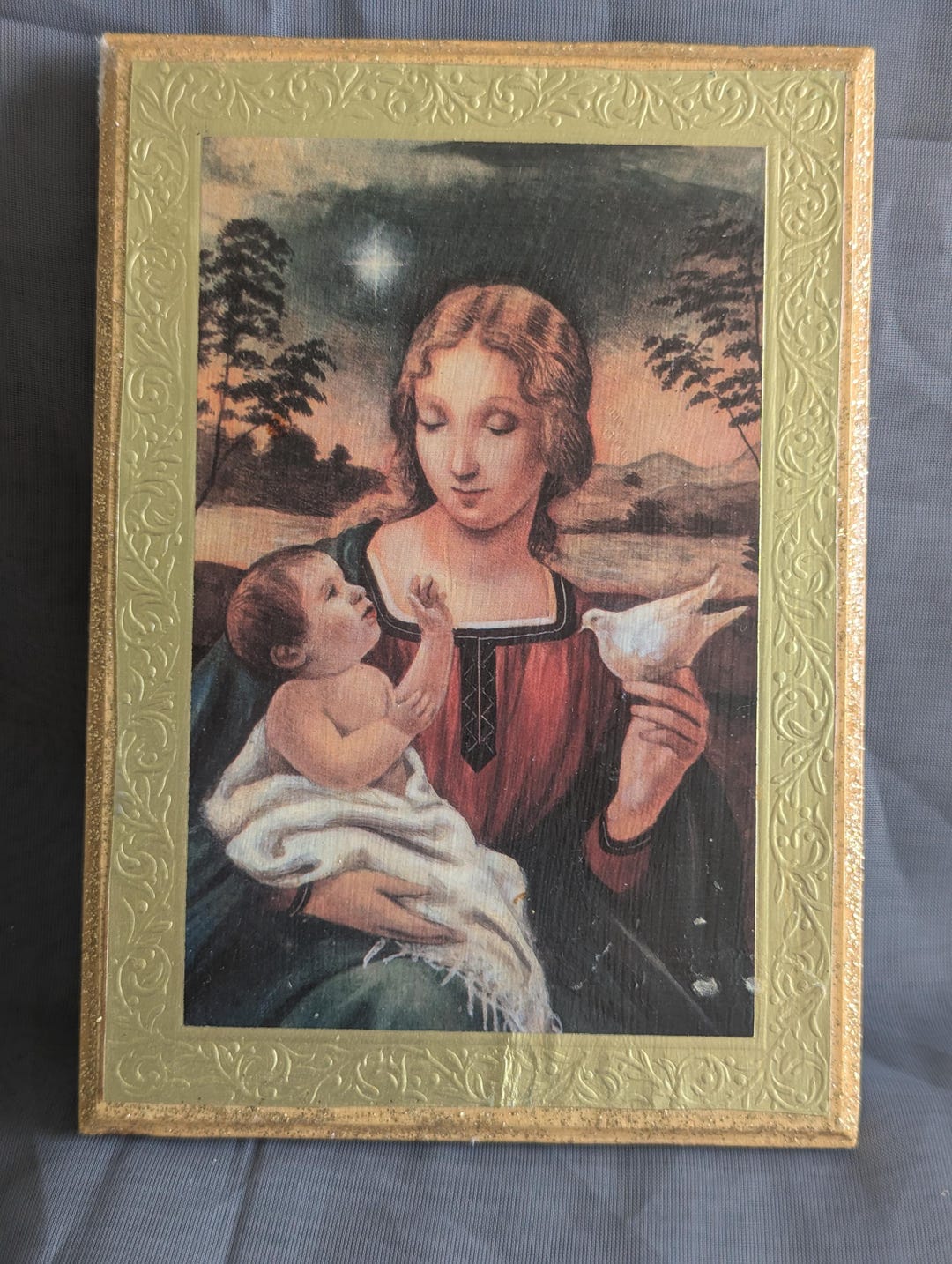 Vintage Madonna and Child Wall Plaque – Renaissance Style Religious ...