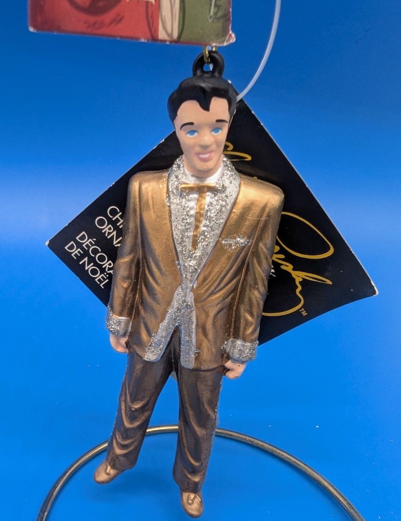 Kurt Adler Resin Ornament Elvis Presley in Gold Suit