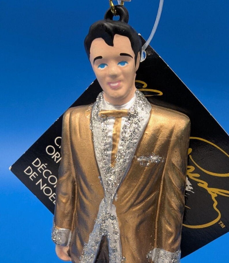 Kurt Adler Resin Ornament Elvis Presley in Gold Suit - Thumbnail 3