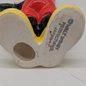 Vintage Mickey Mouse Figurine – Disney Ceramic Japan – Small Shelf Collectible image 6