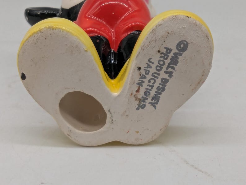 Vintage Mickey Mouse Figurine – Disney Ceramic Japan – Small Shelf Collectible image 6