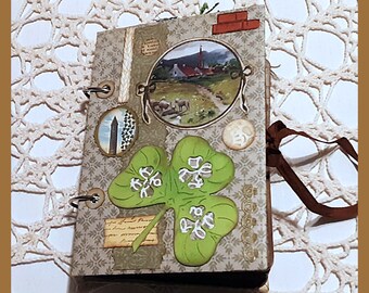 Reflections of Ireland junk journal, free shipping