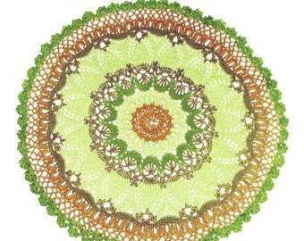 15" elaborate crocheted doily, free shipping