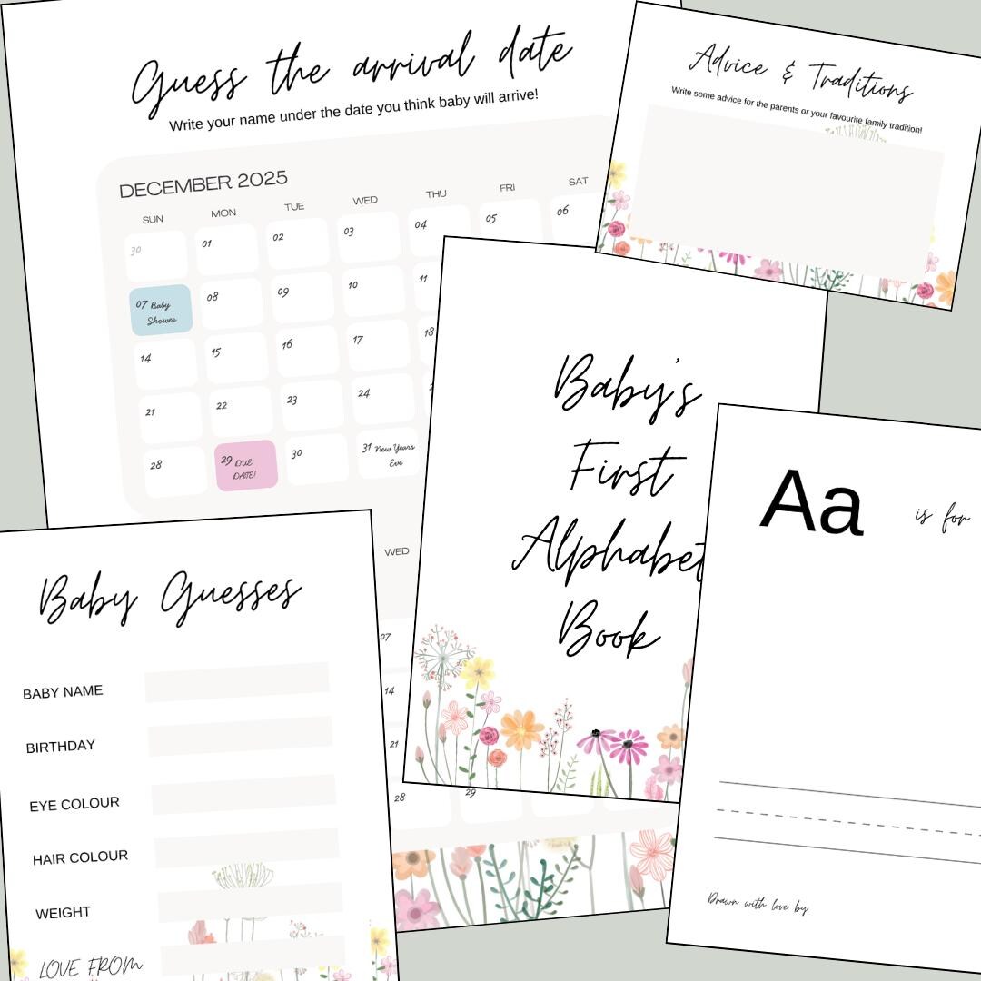 Printable Baby Shower Games Bundle, Gender Neutral Activities (instant ...