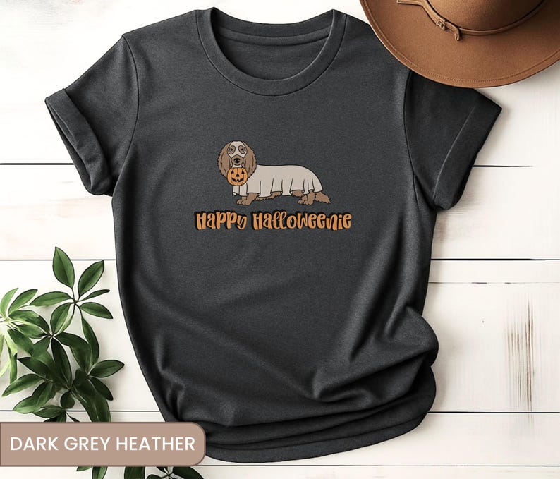 Happy Halloweenie Shirt, Cute Dachshund TShirt, Wiener Dog Mom Gift, Doxie Lover Present, Spooky Season Apparel image 7