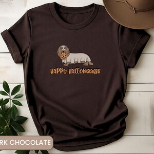 Happy Halloweenie Shirt, Cute Dachshund TShirt, Wiener Dog Mom Gift, Doxie Lover Present, Spooky Season Apparel image 3