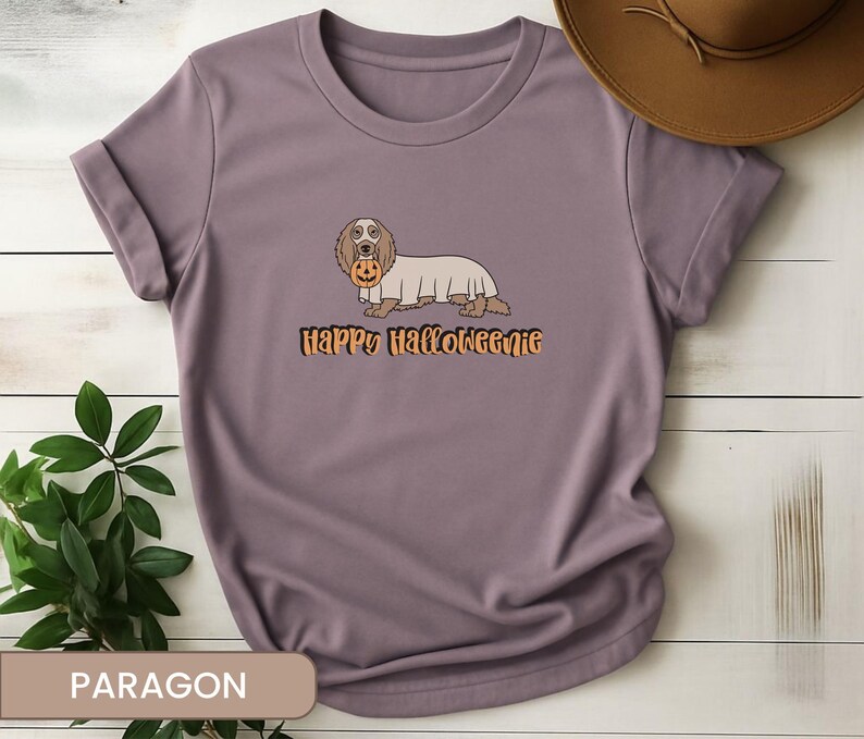 Happy Halloweenie Shirt, Cute Dachshund TShirt, Wiener Dog Mom Gift, Doxie Lover Present, Spooky Season Apparel image 5