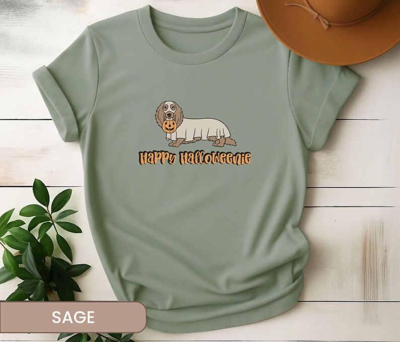 Happy Halloweenie Shirt, Cute Dachshund TShirt, Wiener Dog Mom Gift, Doxie Lover Present, Spooky Season Apparel image 11