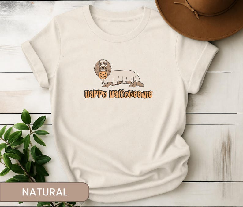 Happy Halloweenie Shirt, Cute Dachshund TShirt, Wiener Dog Mom Gift, Doxie Lover Present, Spooky Season Apparel image 6