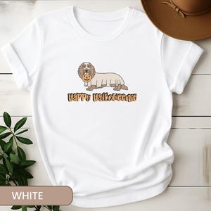 Happy Halloweenie Shirt, Cute Dachshund TShirt, Wiener Dog Mom Gift, Doxie Lover Present, Spooky Season Apparel image 4