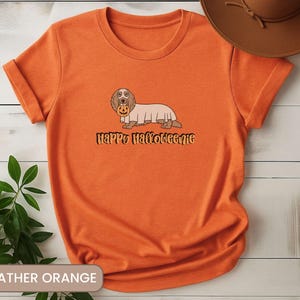 Happy Halloweenie Shirt, Cute Dachshund TShirt, Wiener Dog Mom Gift, Doxie Lover Present, Spooky Season Apparel image 1