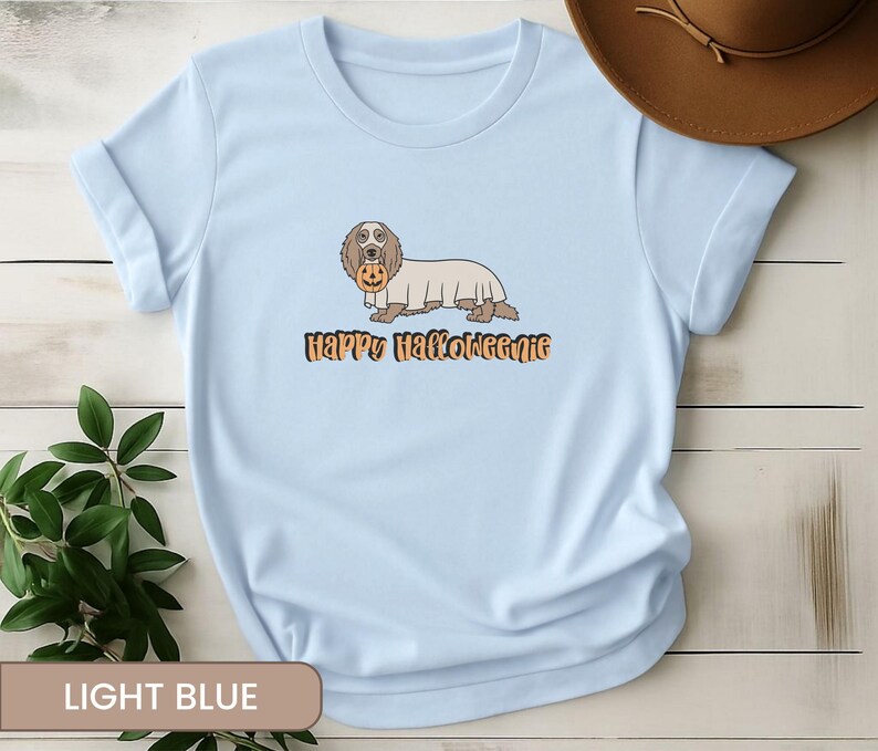 Happy Halloweenie Shirt, Cute Dachshund TShirt, Wiener Dog Mom Gift, Doxie Lover Present, Spooky Season Apparel image 8