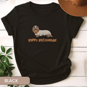 Happy Halloweenie Shirt, Cute Dachshund TShirt, Wiener Dog Mom Gift, Doxie Lover Present, Spooky Season Apparel image 2