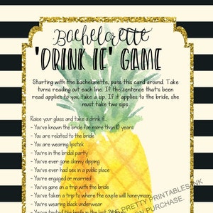 Bachelorette drink if game pineapple printable bachelorette game bachelorette drinking game bachelorette game beach bachelorette image 2