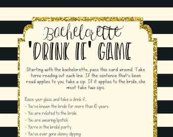 Bachelorette Game, Bachelorette Drinking Game,  Drink If Game, Bachelorette Party Game, Virtual Bachelorette Party Game