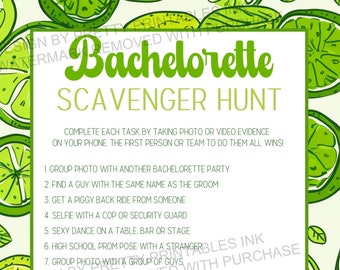 Margs and Matrimony Bachelorette Scavenger Photo Hunt Game (digitale download)