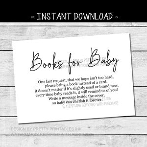 Minimalistische boeken voor babykaart, babyboekverzoek gedicht, breng een boekenkaart mee, gedicht voor babyboeken, verzoek babybibliotheek bouwen