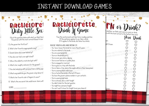 Flannel Fling Bachelorette Games Bundle, Flannel and Fizz Bachelorette Games, Flannel Bachelorette Games, Plaid Bachelorette Games Il_570xn