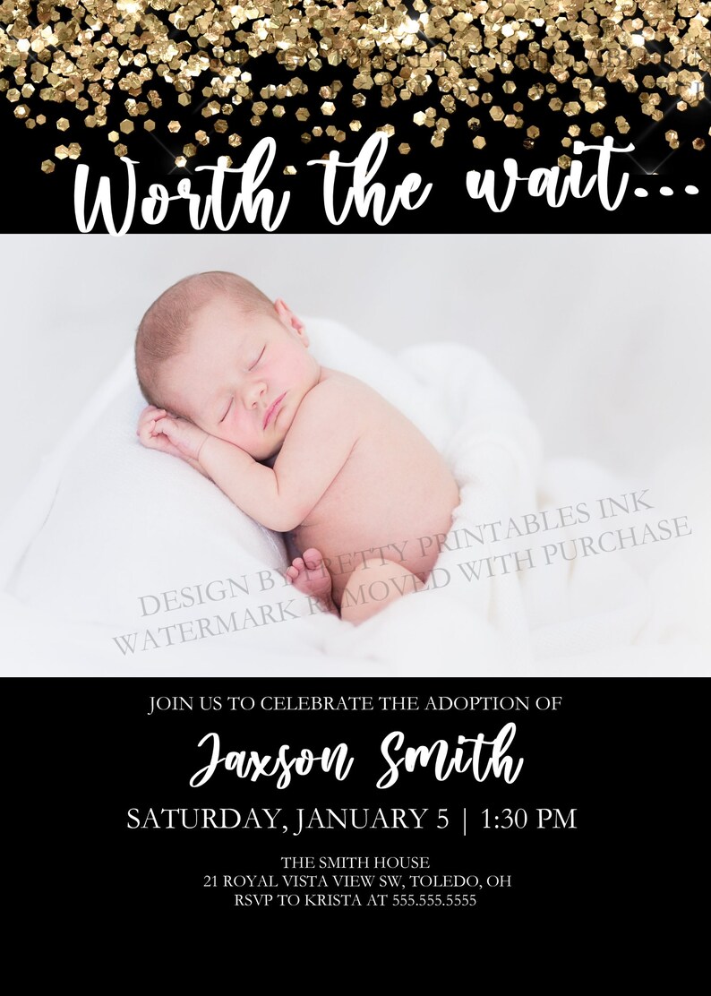 Adoption Party Invitation Printable Adoption Shower - Etsy