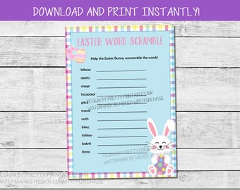 Easter Word Scramble Game | Kids Easter Game | Printable Easter Game | Easter Party Game | Easter Classroom Activity | Easter Games for Kids