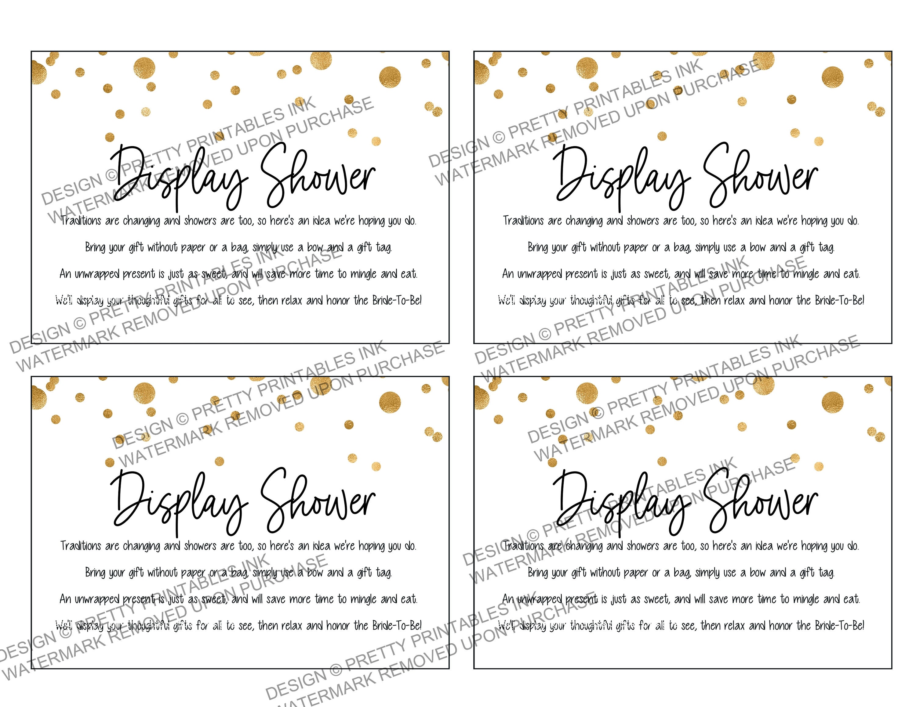 Display Bridal Shower Poem