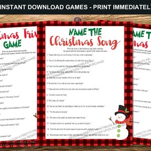 Printable Christmas Games Bundle, Instant Download Christmas Games, Christmas Party Games, Office Christmas Games, Christmas Activities
