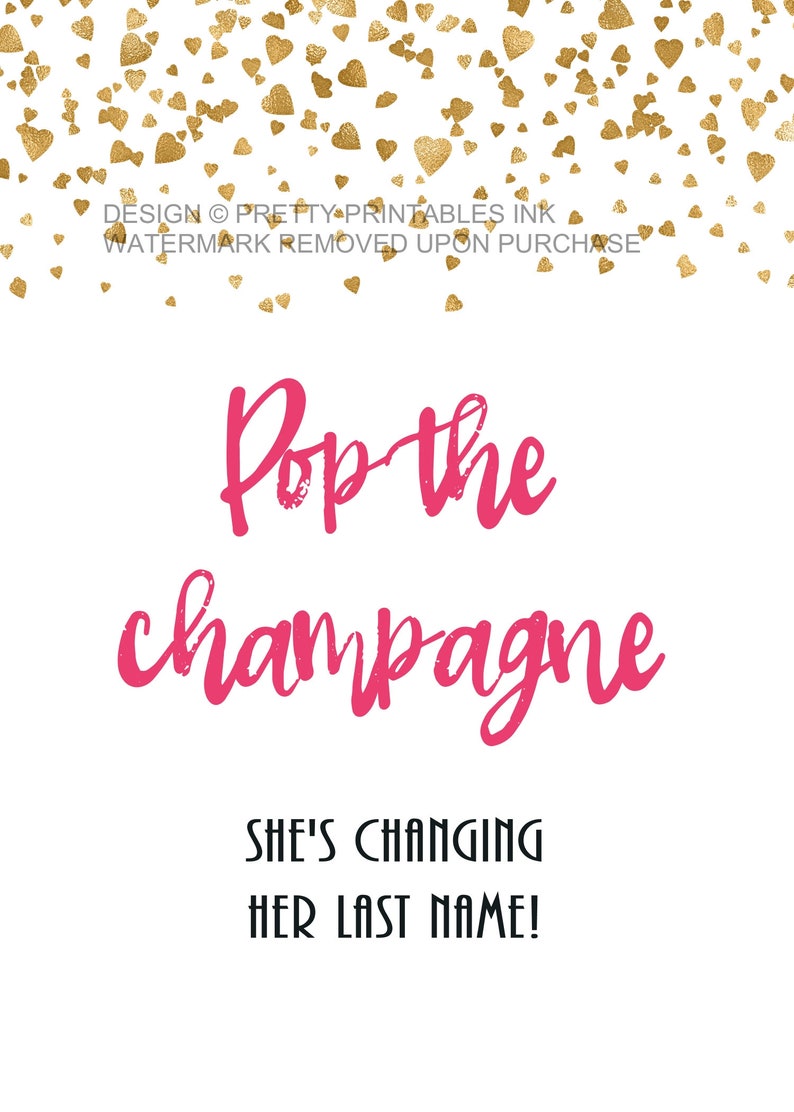 Bachelorette Sign Printable, Pop the Champagne Sign, Bachelorette Decorations image 2