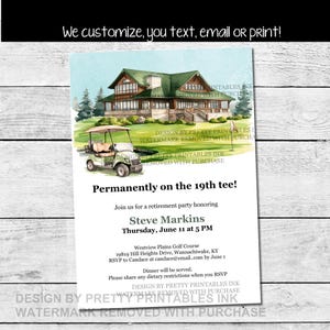 Golf Retirement Party Invitation: On the 19th Tee (PDF & JPEG)